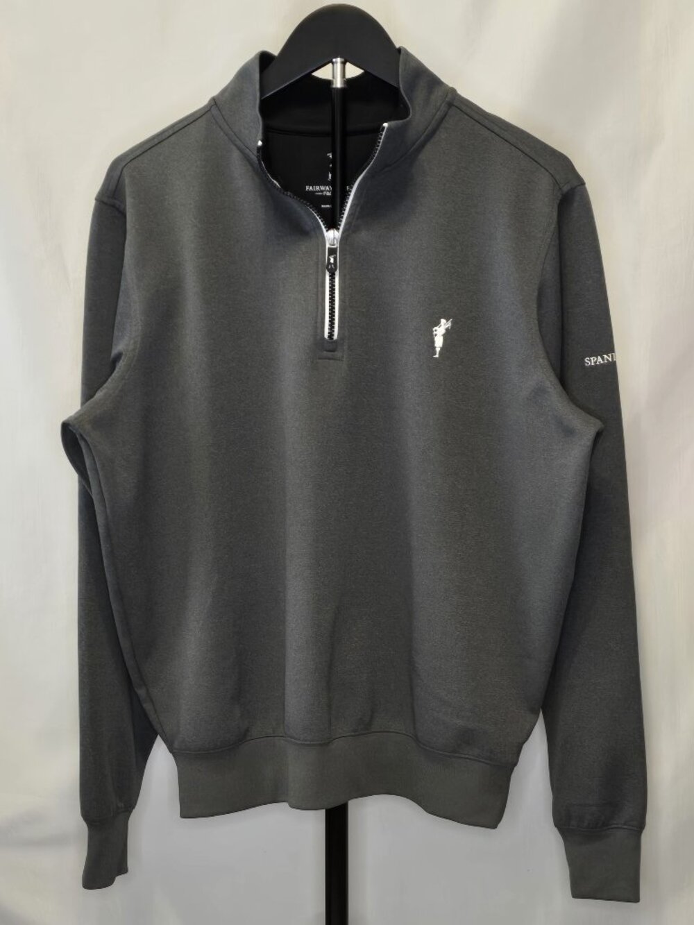 Fairway & Greene Links at Spanish Bay Pebble Beach 1/4 Zip Pullover Gray Small